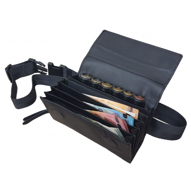 Sacoche en CUIR VÉRITABLE + monnayeur 6 PIÈCES fermeture AIMANT Sacoche en CUIR VÉRITABLE + monnayeur 6 PIÈCES fermeture AIMANT