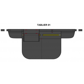 Tablier de Serveur, avec monnayeur extractible, 2 poches zippées