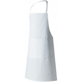 Tablier de travail à bavette blanc  molinel